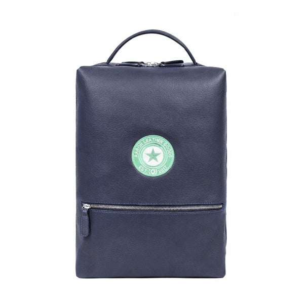 Premium Blue Leather Backpack for Professionals - Aaron Leather Goods