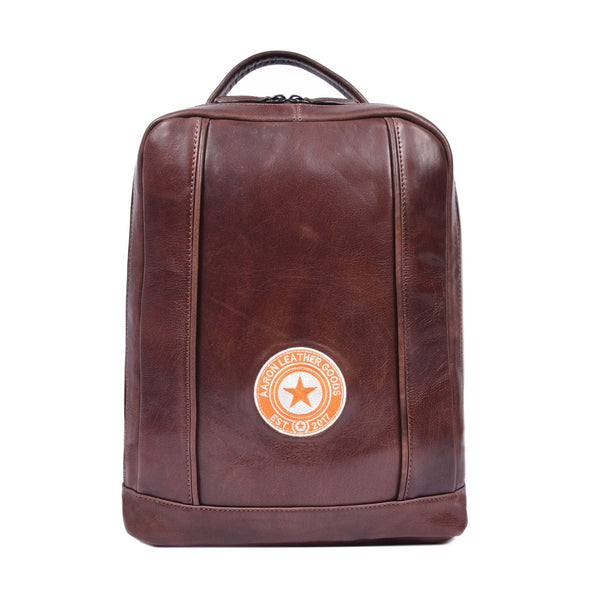 Premium Brown Leather Backpack for Work & Travel - Aaron Leather Goods