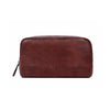 Premium Brown Leather Toiletry Bag for Men - Aaron Leather Goods