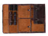 Premium Leather Knife Roll Bag with Handle – Handmade Tool Organizer Roll - Aaron Leather Goods Inc