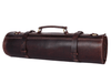 Premium Leather Knife Roll Bag with Handle – Handmade Tool Organizer Roll - Aaron Leather Goods Inc