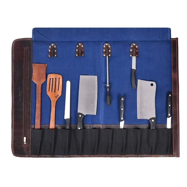Chef Knife Roll Bag – Premium Leather - Aaron Leather Goods
