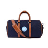 Premium Navy Canvas Duffle with Leather Carry Handles - Aaron Leather Goods