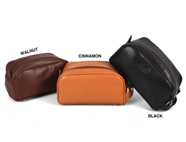 Omaha Leather Toiletry Bag - Multicolor - Aaron Leather Goods