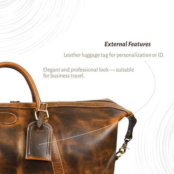 Vintage Leather Duffle Bag – LH - TB - 161 - Aaron Leather Goods