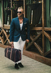 Pomona Leather Suede Weekender Bag - Black - Aaron Leather Goods