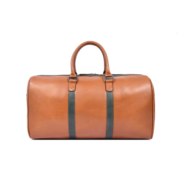 Stylish Leather Weekender Duffle for Travel & Gym Use - Aaron Leather Goods