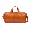 Tan Full - Grain Leather Barrel Duffle Bag - Aaron Leather Goods Inc