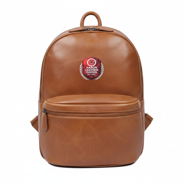 Tan Leather Backpack for Work, Travel & Everyday Use - Aaron Leather Goods