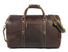 Taranto Leather Weekender Bag - Walnut Brown - Aaron Leather Goods