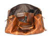 Arezzo Leather Overnight Bag - Caramel Brown - Aaron Leather Goods