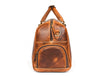 Arezzo Leather Overnight Bag - Caramel Brown - Aaron Leather Goods