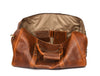 Taranto Leather Weekender Bag - Caramel Brown - Aaron Leather Goods
