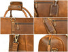 Taranto Leather Weekender Bag - Tawny Brown - Aaron Leather Goods