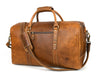 Taranto Leather Weekender Bag - Tawny Brown - Aaron Leather Goods