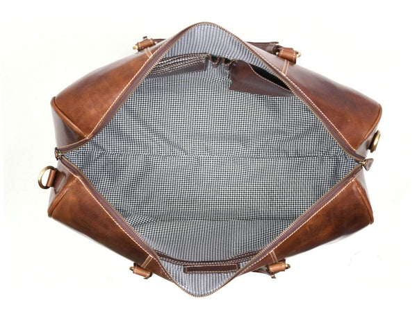 Leather Duffel Bag for Men & Women – 20Inch Travel, Weekend, Overnight, Gym - Aaron Leather Goods