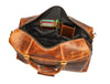 the Leather Duffle Bags - Caramel Brown - Aaron Leather Goods Inc