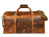 the Leather Duffle Bags - Caramel Brown - Aaron Leather Goods Inc