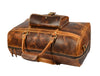 the Leather Duffle Bags - Caramel Brown - Aaron Leather Goods Inc