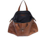 Timeless Leather Weekender Bag with Top Handles - Brown - Aaron Leather Goods Inc