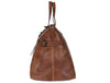 Timeless Leather Weekender Bag with Top Handles - Brown - Aaron Leather Goods Inc