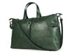 Timeless Leather Weekender Bag with Top Handles - Green - Aaron Leather Goods Inc