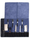 Tuscania Leather Knife Roll - Seaweed Green - Aaron Leather Goods