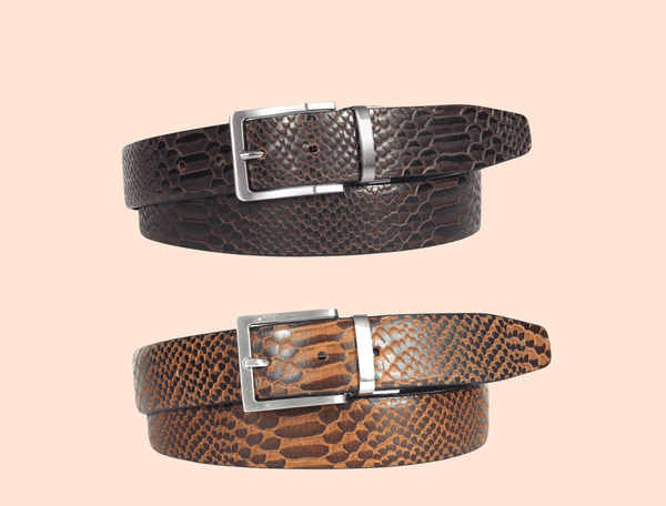 Zinova Reversible Leather Belts - Aaron Leather Goods