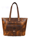 Brittany Travel Tote Bag – Caramel Brown - Aaron Leather Goods