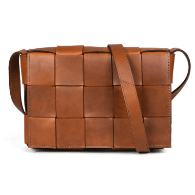 Cieza Sling Bag - Caramel Brown ( Upcycled Leather ) - Aaron Leather Goods