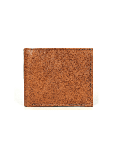 Montilla Leather Bifold Mens Wallet - Caramel Brown - Aaron Leather Goods