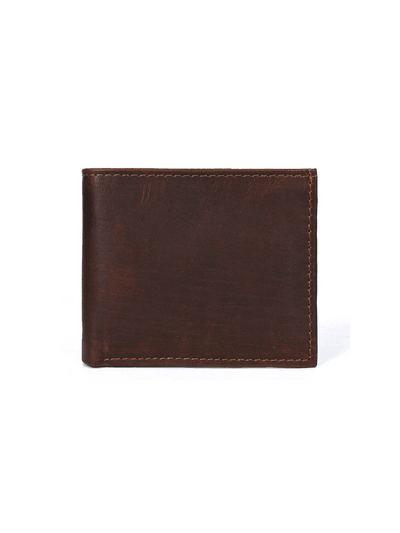 Montilla Leather Bifold Mens Wallet - Walnut Brown - Aaron Leather Goods