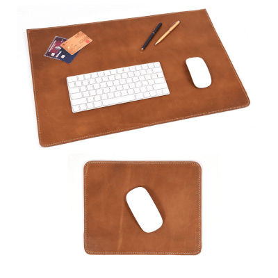 Leather Desk Mat & Mouse Tray Combo - Aaron Leather Goods
