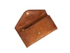 Vandiver Hand Tooled Leather Clutch - Caramel Brown - Aaron Leather Goods Inc