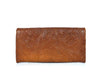 Vandiver Hand Tooled Leather Clutch - Caramel Brown - Aaron Leather Goods Inc