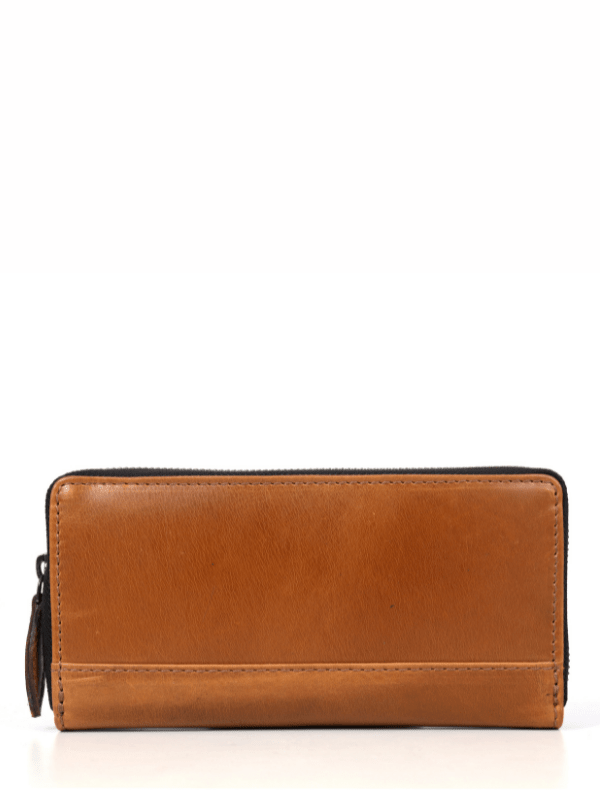 Victoria Leather Clutch - Caramel - Aaron Leather Goods Inc
