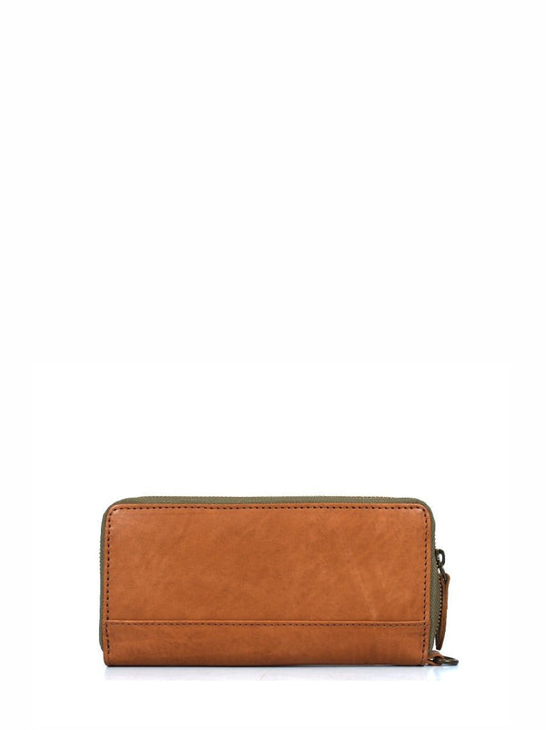 Victoria Leather Clutch - Caramel Brown - Aaron Leather Goods Inc