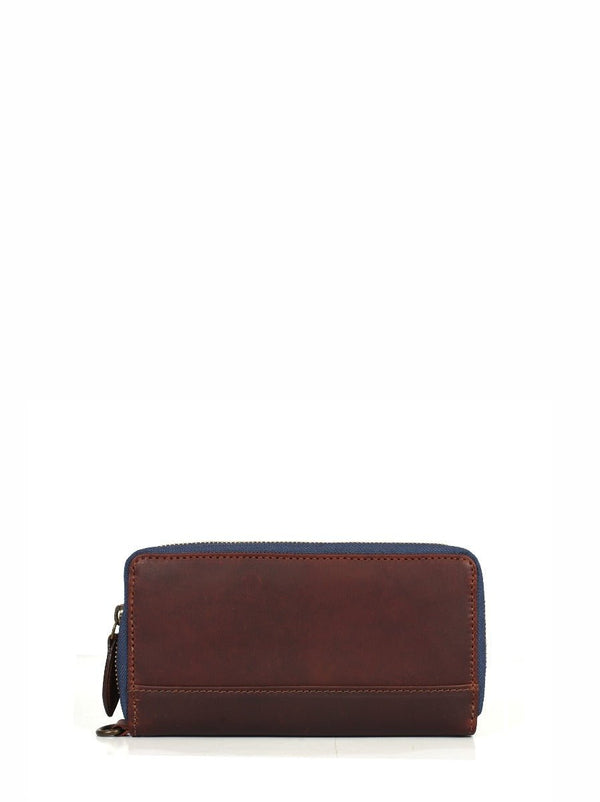 Victoria Leather Clutch - Walnut Brown - Aaron Leather Goods Inc