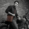 Vintage Brown Leather Crossbody Sling Bag - Aaron Leather Goods Inc