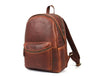 Vintage Full Grain Leather Backpack & Studded Leather Belt Gift Set for Men and Women - Aaron Leather Goods Inc
