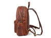 Vintage Full Grain Leather Backpack & Studded Leather Belt Gift Set for Men and Women - Aaron Leather Goods Inc