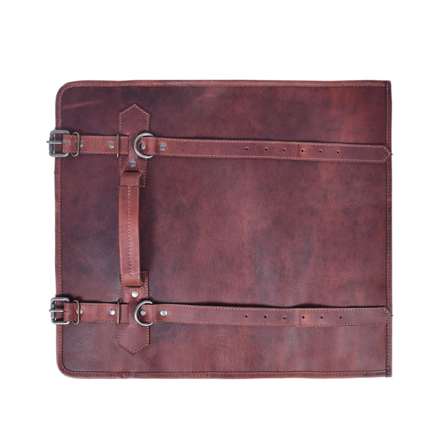 Vintage Leather Knife Roll Bag – Chef Knife Storage & Travel Case - Aaron Leather Goods Inc