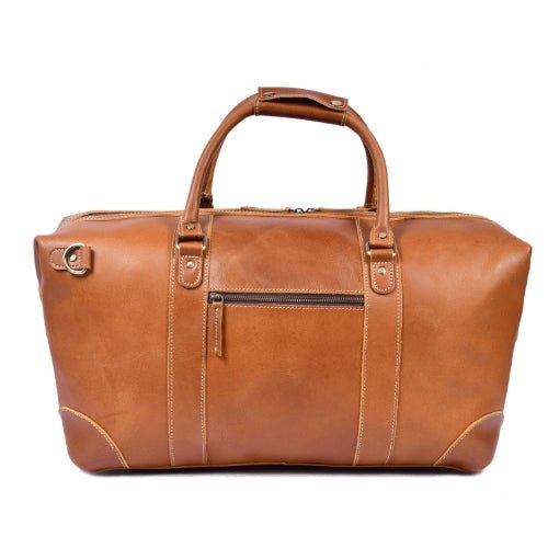 Vintage Style Full-Grain Leather Duffle Bag for Travel & Gym - Aaron Leather Goods
