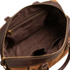 Vintage Tan Leather Duffle Bag for Men – Luxury Weekender Travel Bag with Shoulder Strap - Aaron Leather Goods Inc