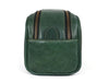 Omaha Leather Toiletry Bag - Pine Green - Aaron Leather Goods