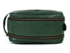Omaha Leather Toiletry Bag - Pine Green - Aaron Leather Goods