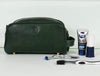 Omaha Leather Toiletry Bag - Pine Green - Aaron Leather Goods