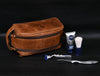 Omaha Leather Toiletry Bag - Copper Brown - Aaron Leather Goods