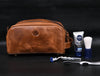 Omaha Leather Toiletry Bag - Copper Brown - Aaron Leather Goods