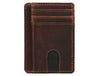 Utrera Leather Credit Card Holder - Walnut Brown - Aaron Leather Goods